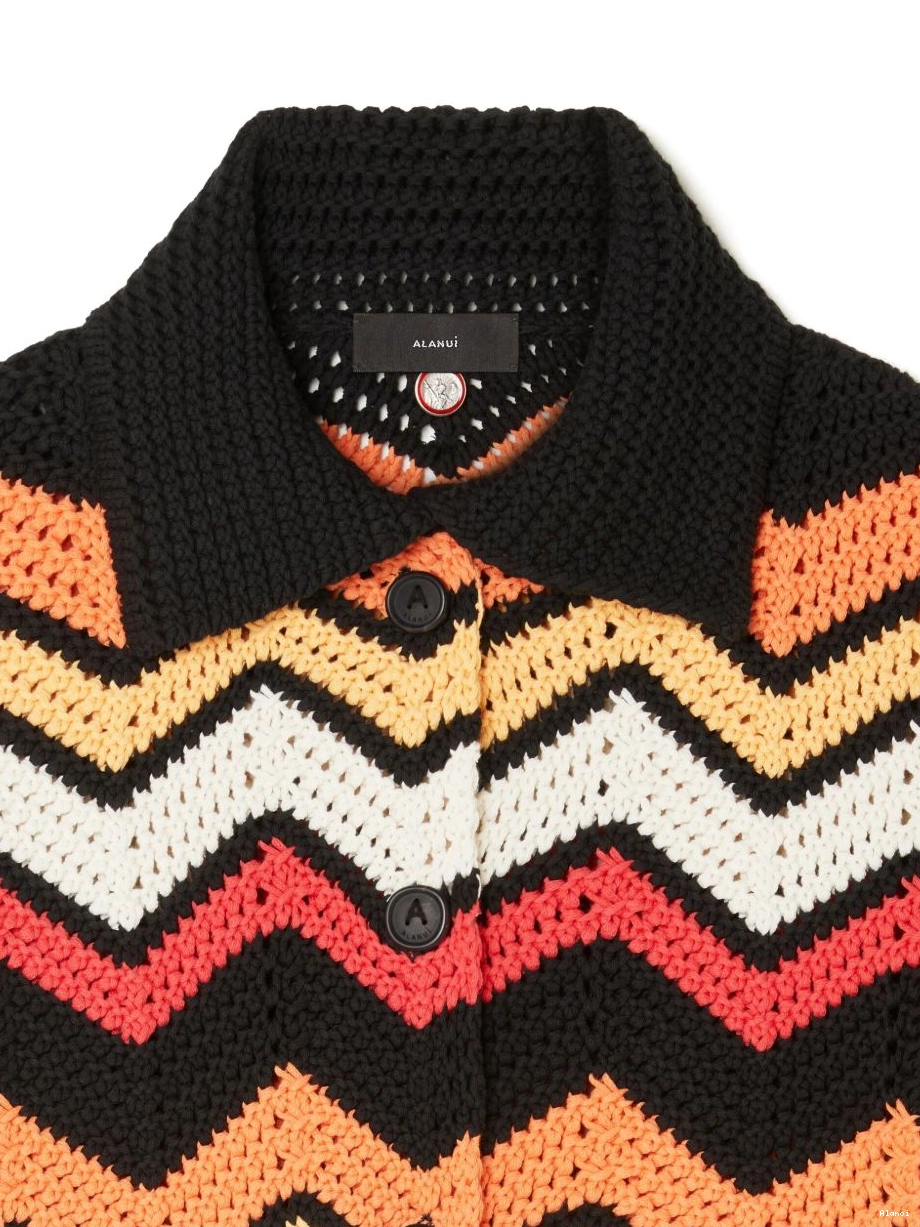 Cheap Women Alanui jacket chevron Kaleidoscopic knitted 0404